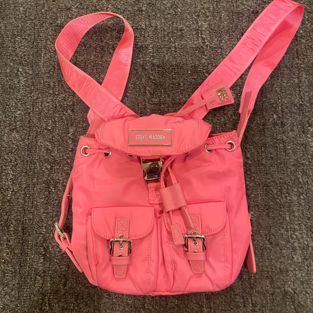 Steve Madden Vibrant Pink Backpack